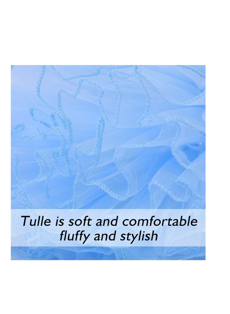 SOLARAE Girls Tutu Skirts Ballet Dance Skirts for Kids 4 Layers Tulle Dress Up for Toddler Girls Fluffy Ballet Dress Up for Toddler Kids Children for Party 140cm (Height 130-140cm) - Image 3
