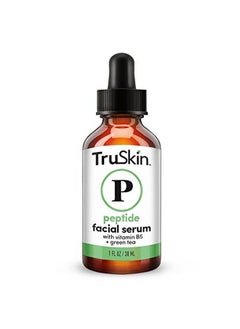 TruSkin Naturals Truskin Peptide Serum For Face With Collagen Boosting Peptides Amino Acids Green Tea Aloe And Vitamins B5 & E 1 Fl Oz  - Image 2