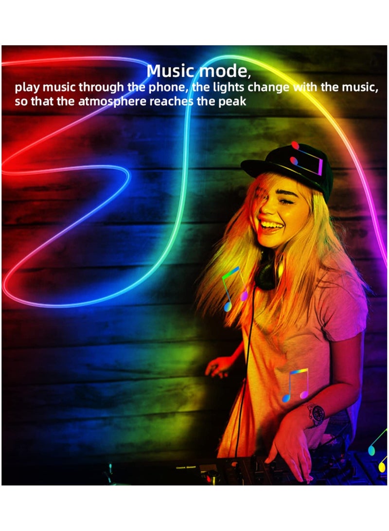 Y&D RGB-IC Neon Rope Light, with Music Sync by Wifi, DIY LED Lights Remote, Tuya Smart Life App Control, IP68 Waterproof, Works Alexa and Google Assistant (3M) - Image 4