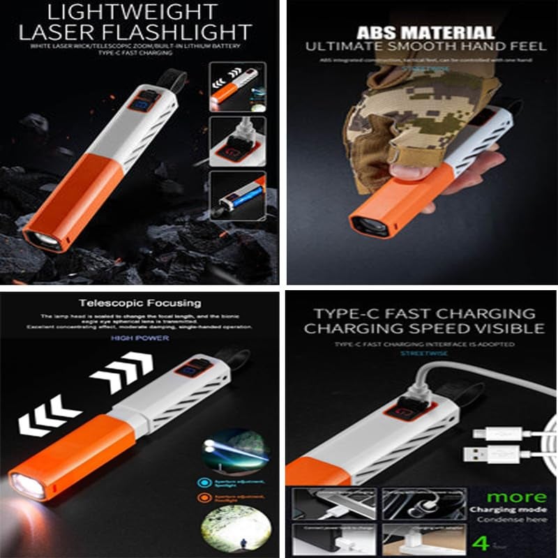 FaybyAdjustable LED Torch for Kids Bright Portable Flashlight for Camping Adventures Durable Battery Torch for Hiking Picnics Night Outdoor Emergency and Travel Use 1Pcs_Multicolor - Image 4