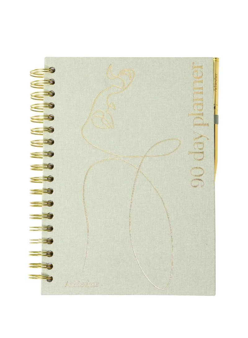 Prickly Pear Linen Ringbound B5 Size 90 Day Planner Pen Included