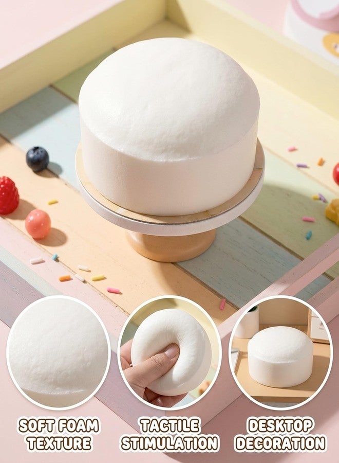 piercing 2Pcs Cheese Squishy, Taba Squishy, Dumpling Squishy—Stretchy Food-Shaped Sensory (Yogurt Cake) - Image 3