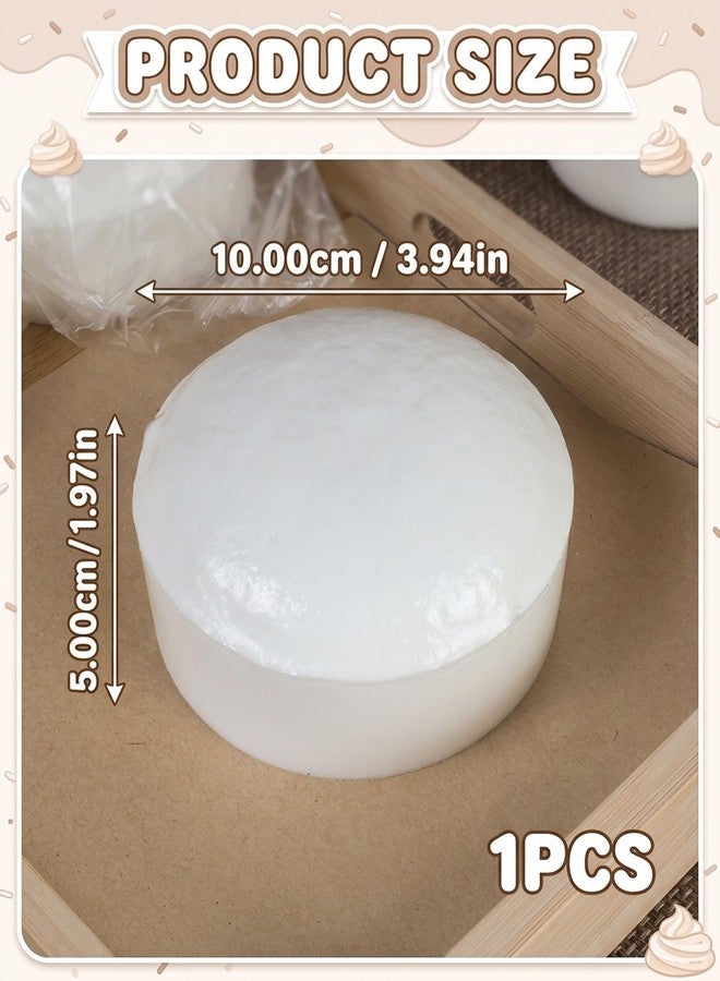 piercing 2Pcs Cheese Squishy, Taba Squishy, Dumpling Squishy—Stretchy Food-Shaped Sensory (Yogurt Cake) - Image 2