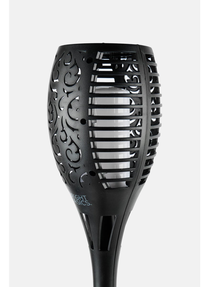 Bright Basics Solar Powered Flame Led Torch, Black  - Image 3