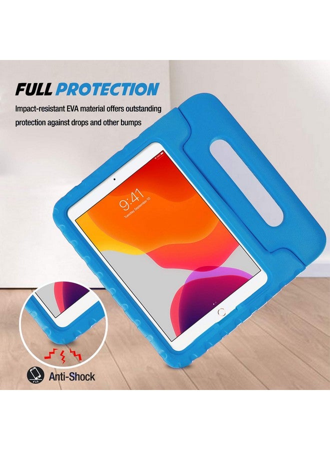 بروكاس جراب ProCase للأطفال لأجهزة iPad الجيل التاسع/iPad 8/iPad 7، جراب iPad 10.2 2021 2020 2019/iPad Air 10.5/iPad Pro 10.5، جراب خفيف الوزن مقاوم للصدمات مع مقبض قابل للتحويل - أزرق - Image 2