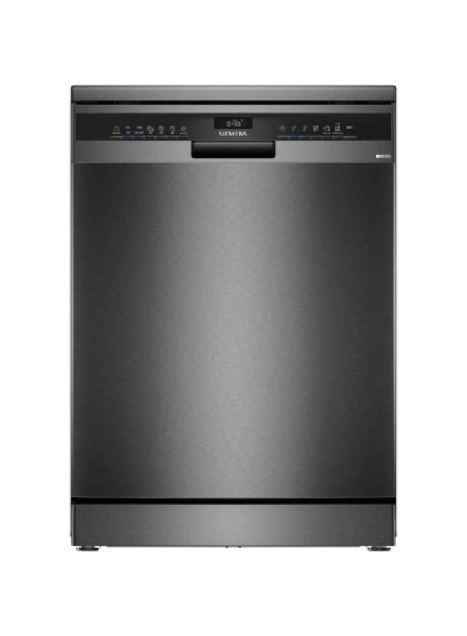 Siemens Dishwasher iQ300 14 Place Settings Dishwashers, 60cm Dishwasher, German Engineering Dishwasher Machine, Brushed Black, SN23HC25MM SN23HC25MM silver