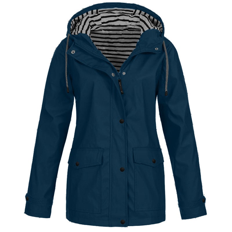 Generic 2022 Autumn Winter 3-in-1 Jacket Hiking Waterproof Outerwear Women 558 navy blue 