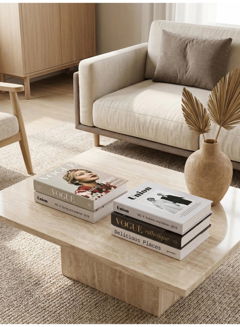 NIBEMINENT 5-Piece Faux Book Set for Home Decor, High-Gloss Art Book Style Coffee Table Books, Decorative Books for Living Room, Shelf, and Table Styling - Image 3