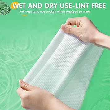 GothicBride Disposable Face Towel 100 Cotton Extra Thick Soft Facial Cotton Tissue Lint Free Dry Wipes NonWoven Fabric for Sensitive Skin - Image 3