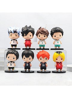 General 8 Q version Doudou eye volleyball teenager Hinata Xiangyang character figure toy doll twist egg doll model ornament for fans and friends (7-8 cm)  - Image 1
