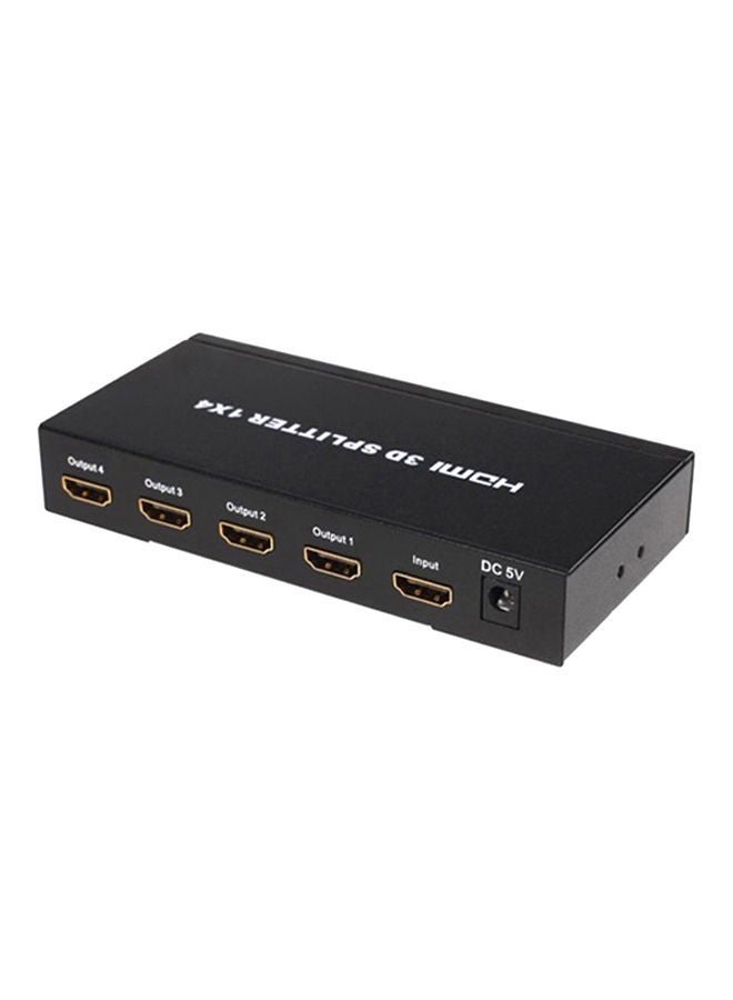 NIBEMINENT 4 Ports HDMI 3D Splitter Black - Image 2
