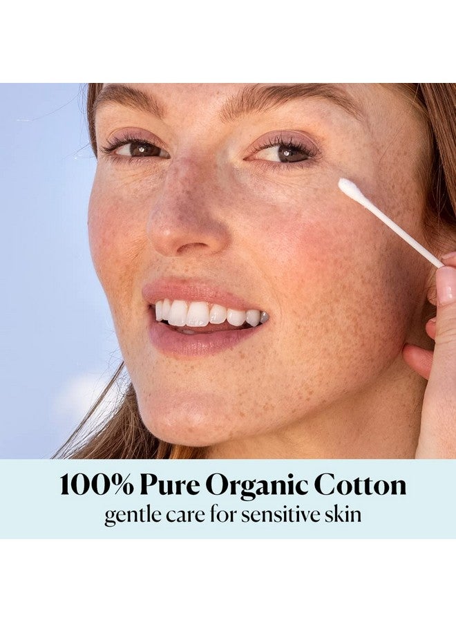 سكاي أورغانكس أعواد قطنية عضوية للبشرة الحساسة، 100% نقية معتمدة من منظمة جوتس للجمال والعناية الشخصية، 500 قطعة. - Image 4