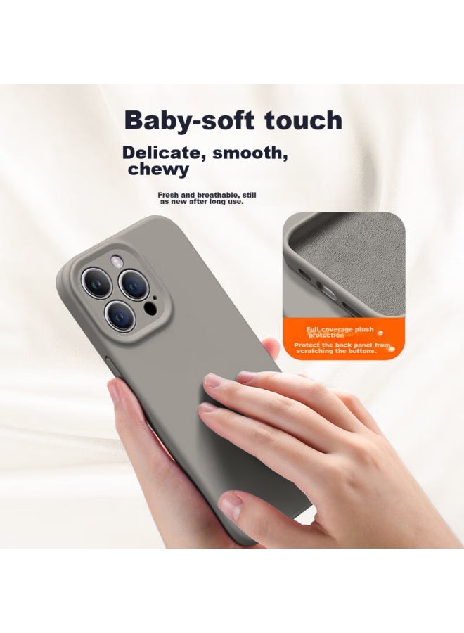 Neyaa Nai Xiao Ya Iphone 13 Pro Case, Iphone 13 Pro Protective Cover, Full Lens Protection, Liquid Silicone, Ultra-thin, Shockproof, Simple Soft Shell For Men And Women, Graphite Gray - Image 2