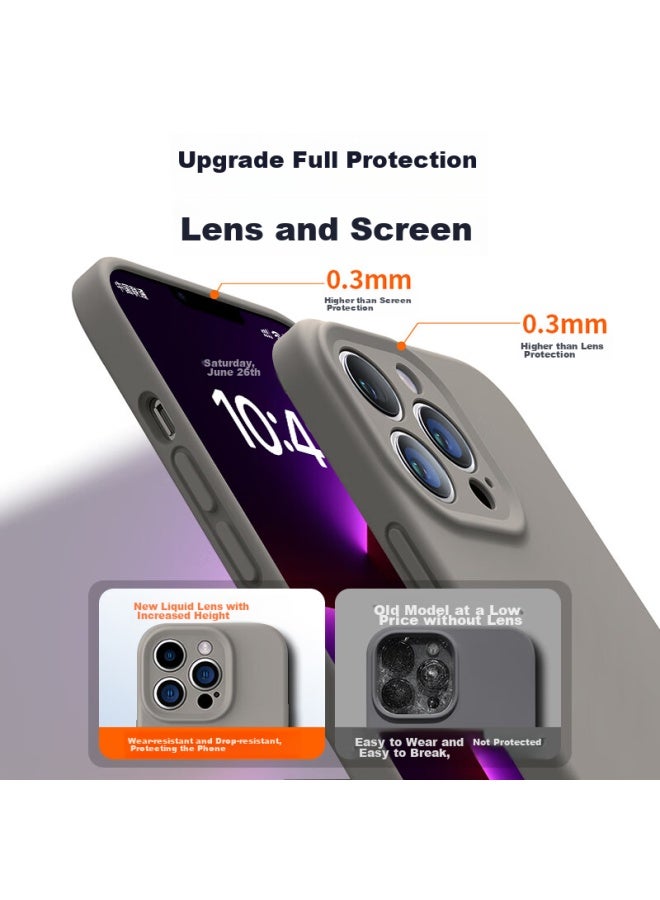 Neyaa Nai Xiao Ya Iphone 13 Pro Case, Iphone 13 Pro Protective Cover, Full Lens Protection, Liquid Silicone, Ultra-thin, Shockproof, Simple Soft Shell For Men And Women, Graphite Gray - Image 5