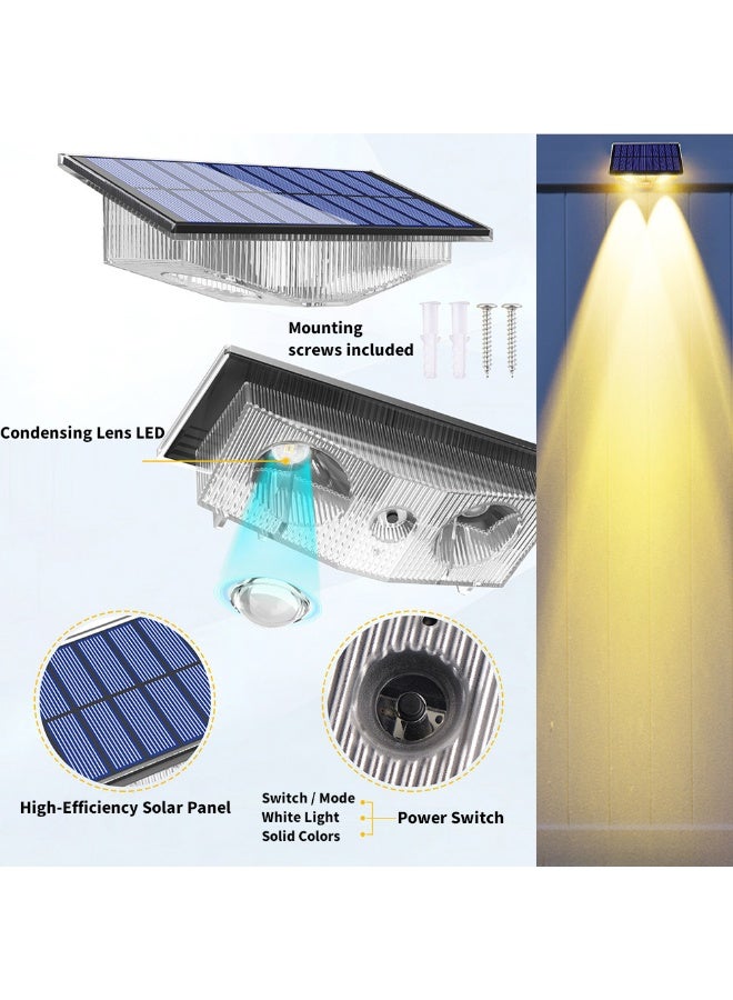 Solar Wall Wash Light – Outdoor Waterproof Wall Lamp with 3 Color Temperatures (3000K+4000K+6000K) for Yards, Fences & Garden Railings (Single Unit) - Image 5