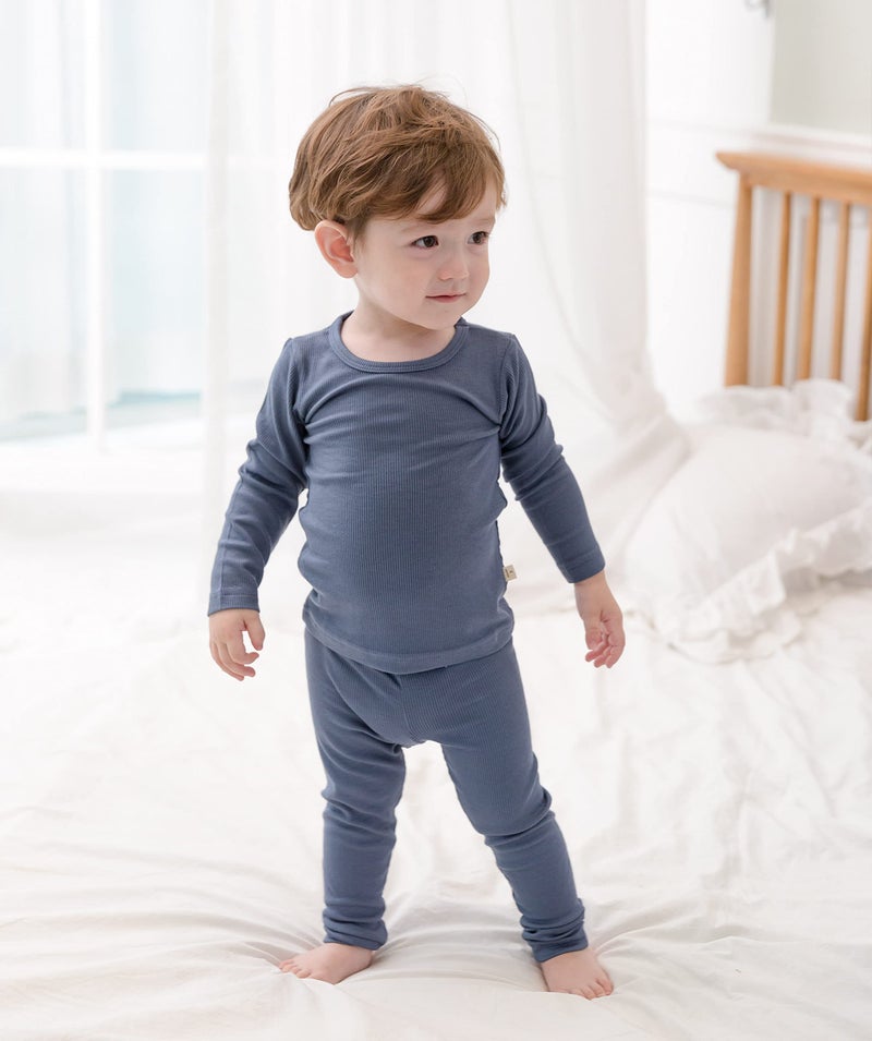 AVAUMA Baby Boys Girls Pajama Set Kids Toddler Snug fit Ribbed Sleepwear pjs for Daily Life Style (S/Blue(L)) - Image 2
