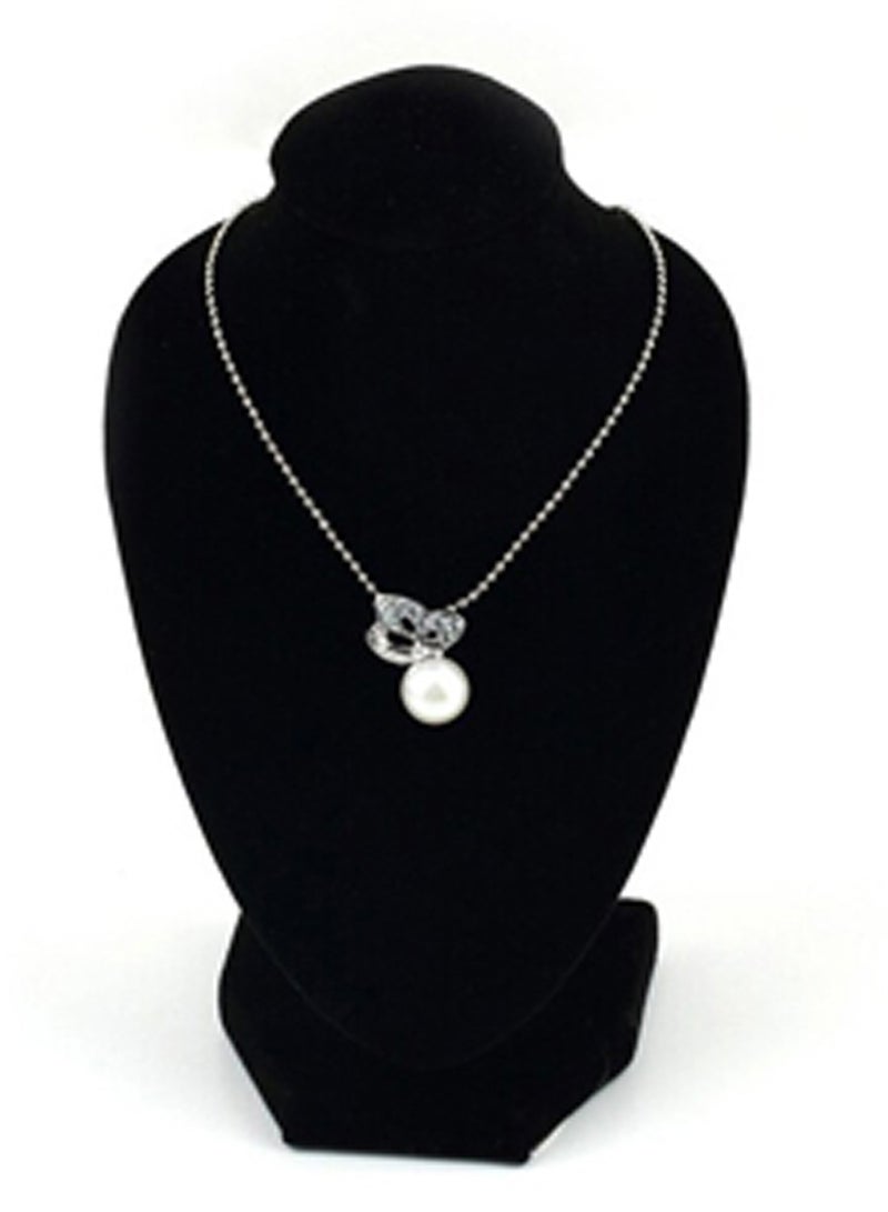 LINGWEI Neck Display Model Black Velvet Necklace Jewelry Display Stand Mannequin Pendant Earring Bust Display  - Image 2