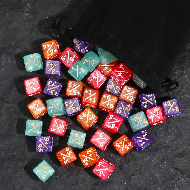 48 Pcs 12mm 6 Sided Counter Dice Set With Drawstring Bag For TCG Game Accessories - Image 3