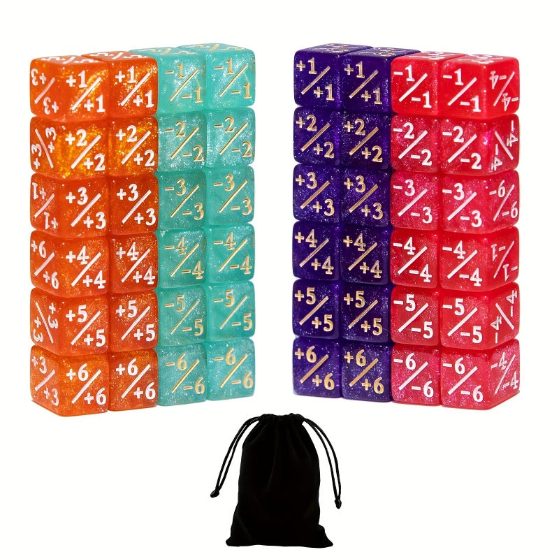 48 Pcs 12mm 6 Sided Counter Dice Set With Drawstring Bag For TCG Game Accessories - Image 5