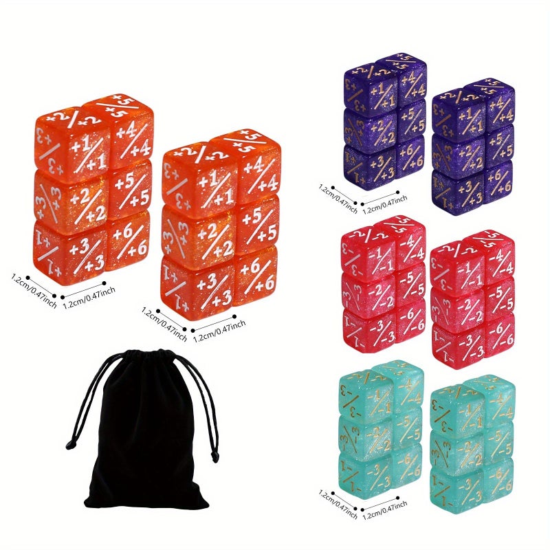 48 Pcs 12mm 6 Sided Counter Dice Set With Drawstring Bag For TCG Game Accessories - Image 2