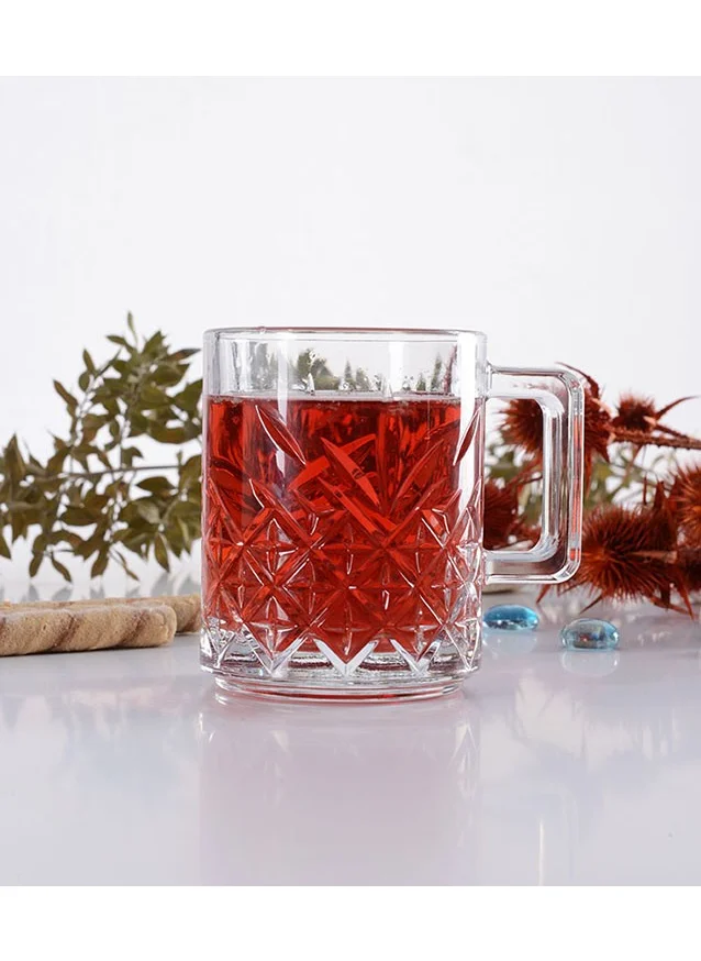 Paşabahçe 55462 Timeless Tea Coffee Cup with Handle 250 cc 2 Pieces