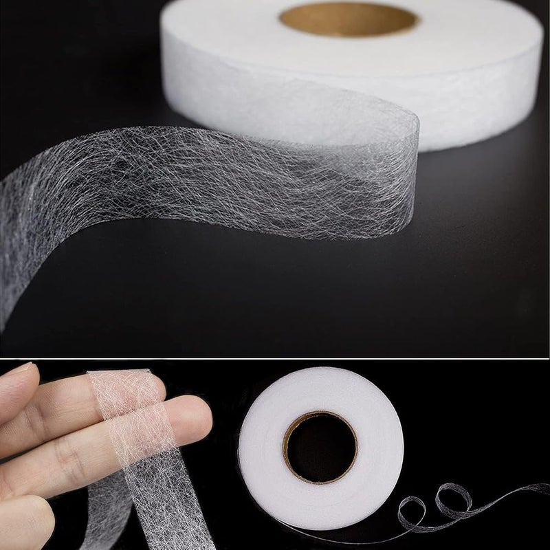 YTOOK 2 Rolls Iron on Fabric Tapes, Hem Tape, Each 64 Metres Web Hemming Tape for trousers Width 15 mm, No Sew Hem Tape for Splicing Fabrics, Trousers, Curtains, Clothes - Image 2
