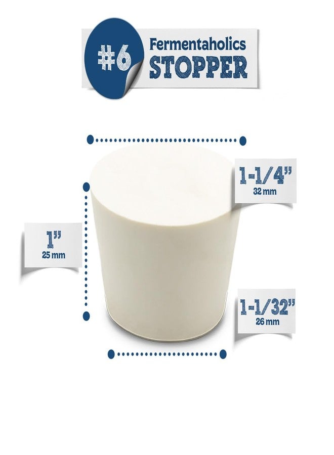 Fermentaholics Fermentation TPE Rubber Stoppers - Solid Bungs (#6 Stopper, 4-Pack) - Image 3
