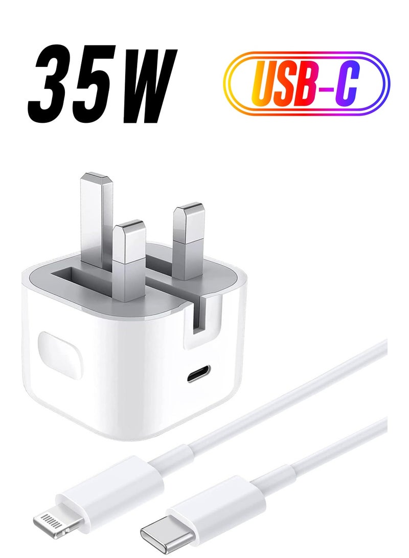 ELTRAZONE 35W Dual Ports Fast Charging USB-C+C Power Adapter For Mobile iPhone 13 14 Series - Image 1