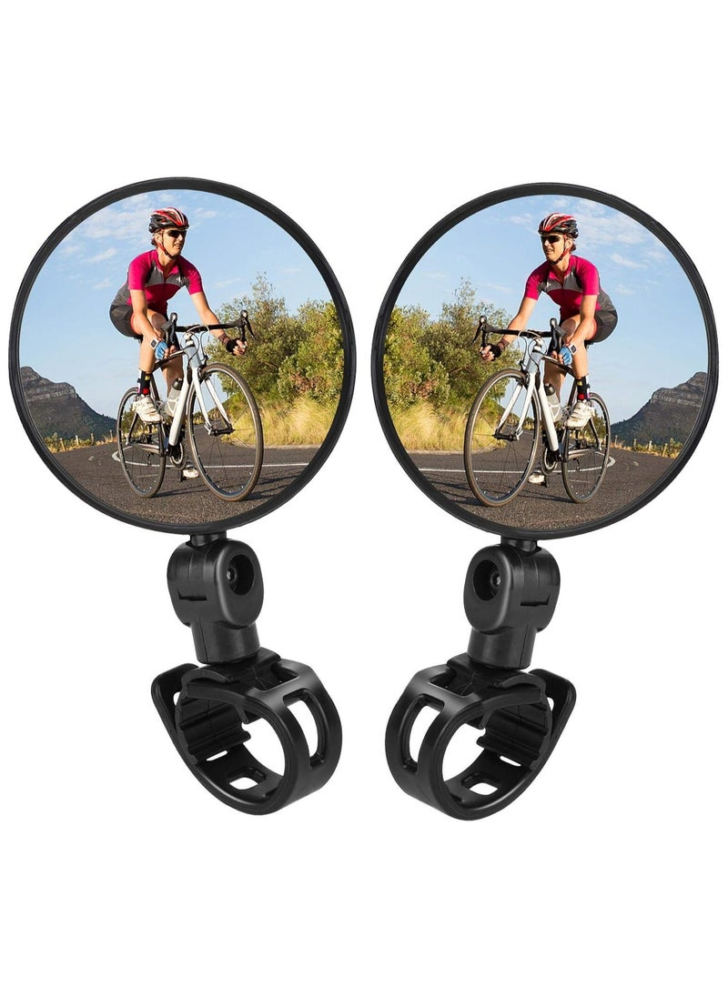 Oasisgalore - Adjustable Rotatable Bike Rear View Mirror, Plastic Convex Mirror for Mountain Road Bikes - Image 1