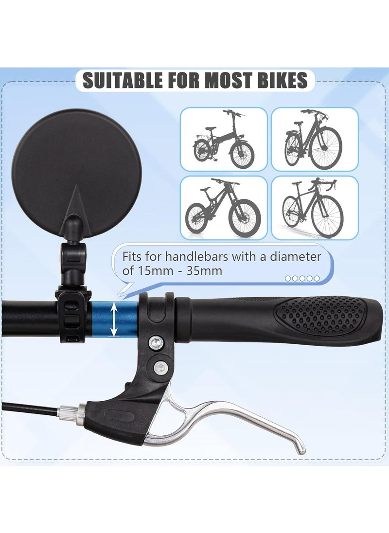 Oasisgalore - Adjustable Rotatable Bike Rear View Mirror, Plastic Convex Mirror for Mountain Road Bikes - Image 1