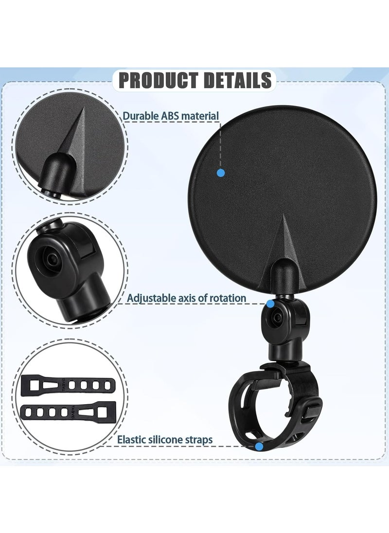 Oasisgalore - Adjustable Rotatable Bike Rear View Mirror, Plastic Convex Mirror for Mountain Road Bikes - Image 1