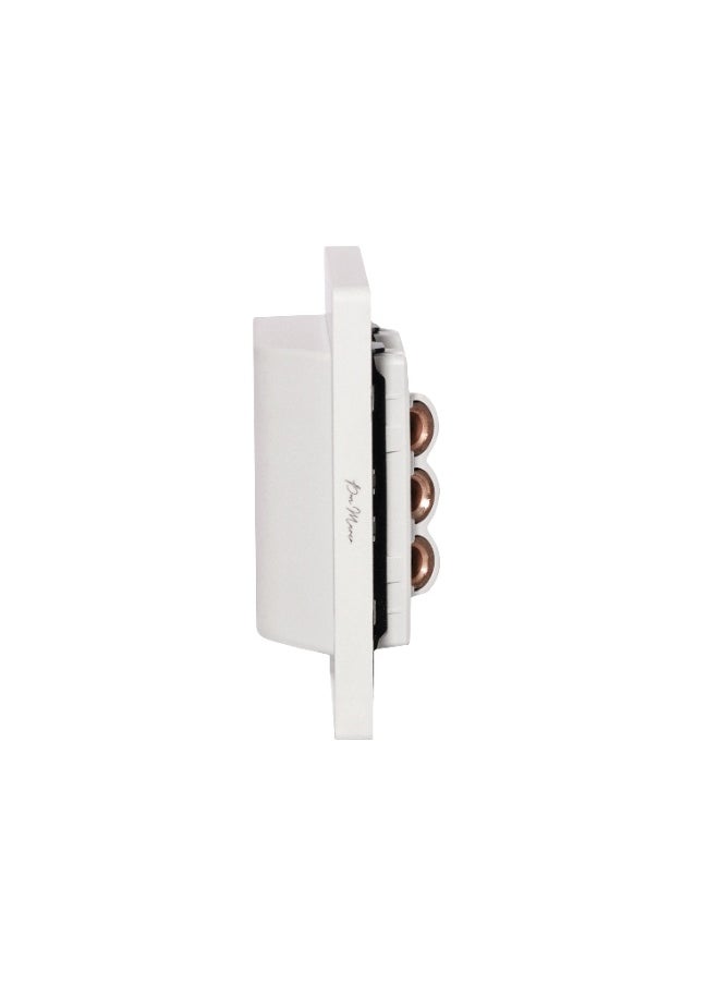 Donmarco Ultra Thin 45A Connection Unit – Fire-Resistant , Sleek Plastic Design for Heavy-Duty Applications (Matt White)  - Image 3