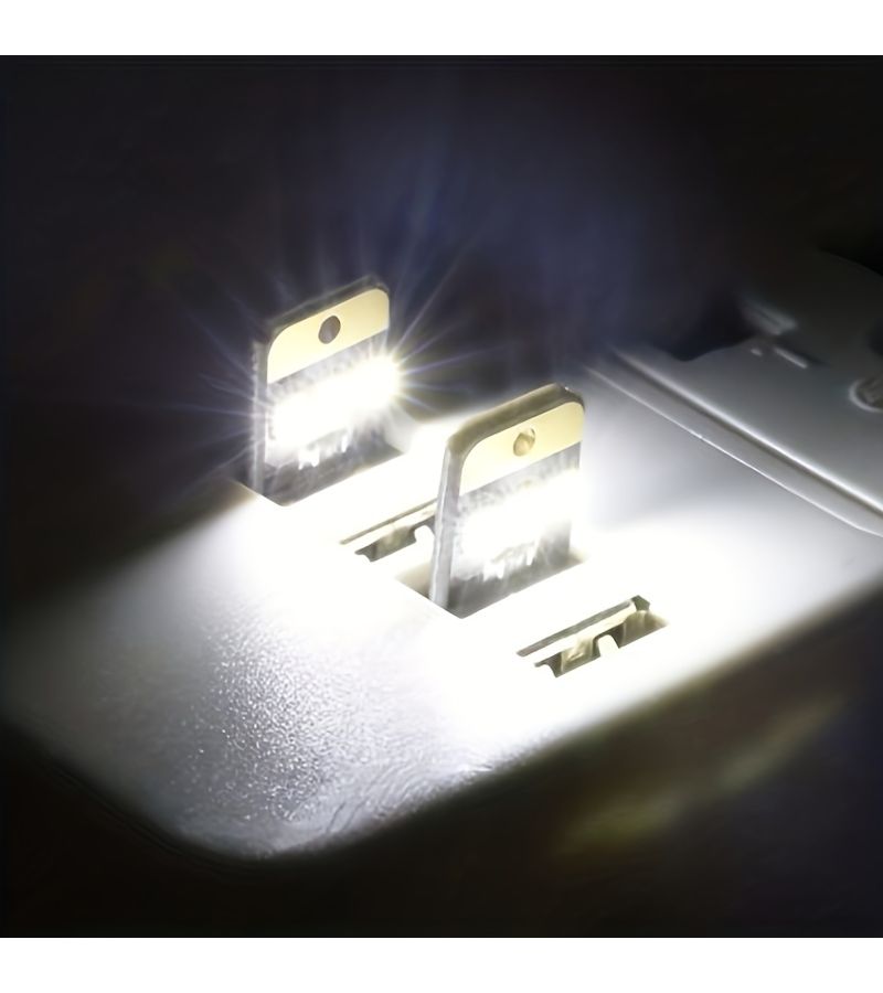 ٥ قطع من مصباح LED صغير يعمل بطاقة USB لإضاءة الليل، مصباح تخييم، لبنك الطاقة والكمبيوتر، بحجم بطاقة الائتمان فائق الصغر. - Image 3