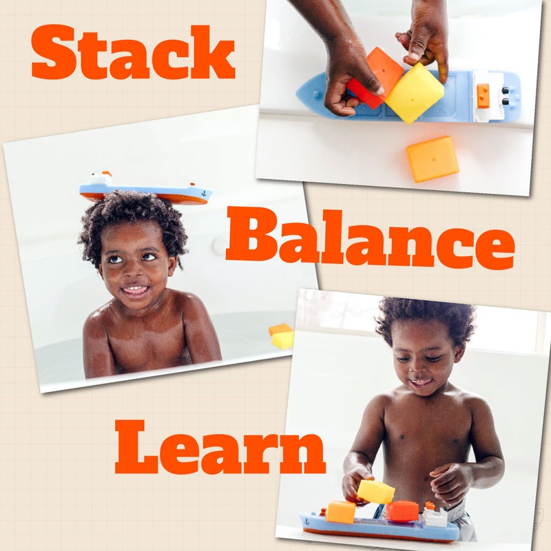 SplashEZ Boat Bath Toy for Kids | Mold Free Floating Toddler Bath Toys With No Hole for Water | Boat Ship Containers Ideal Size for Little Hands | Safe Durable for Tub Fun for Boys & Girls Ages 0 & Up - Image 5