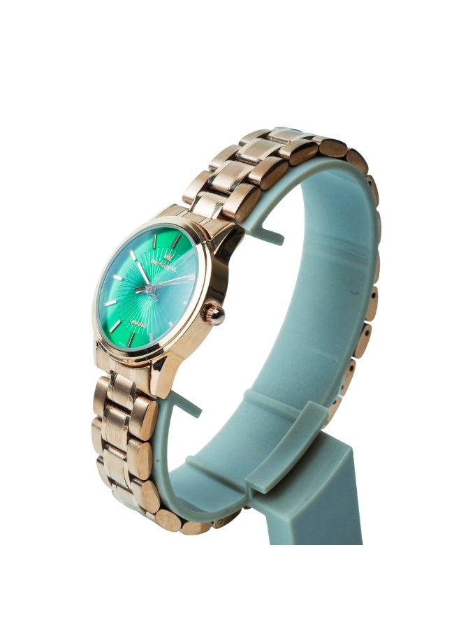 IMPERIAL Men's Rose Gold Stainless Steel Watch, Green Dial, Y121 Movement, Butterfly Clasp, 3ATM Watch for Men | IMP.GD6638L4506 - Image 2