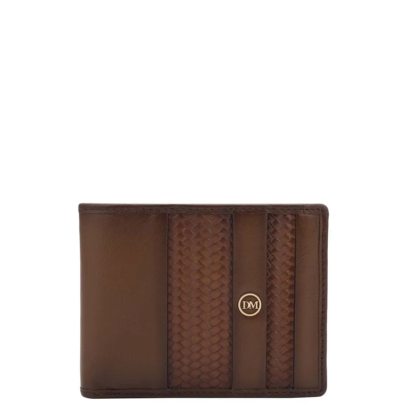 Da Milano Cognac Bifold Leather Mens Wallet
