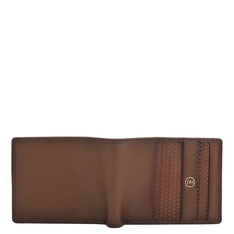 Da Milano Cognac Cognac Bifold Leather Mens Wallet for Men | Best Price UAE