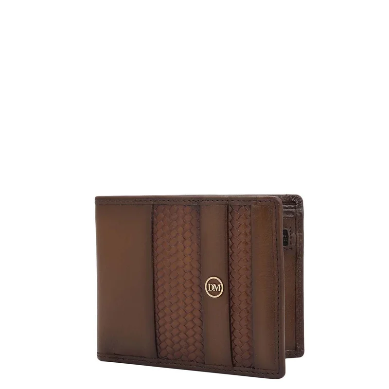 Da Milano Cognac Cognac Bifold Leather Mens Wallet for Men | Best Price UAE