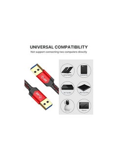 JSAUX USB to USB Cable, USB 3.0 A to A Male Cable 2 Pack(1m+2m) USB Male to Male Cable Double End USB Cord Compatible for Hard Drive Enclosures, DVD Player, Laptop Cooler and More (Red) CD0004 - pzsku/Z1D6DC929199C69945623Z/45/_/1730989278/8dc56ce8-6078-43b5-98d7-1beb968c9e8f