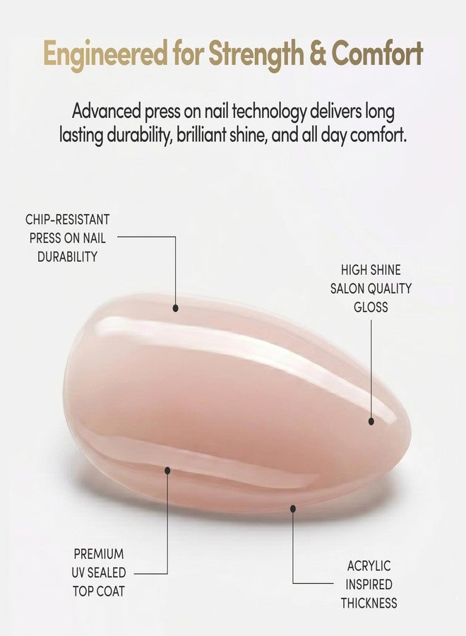 Glamnetic Press On Nails - Short Almond, Glazed Fake Nails 30 Pc Full Kit - Image 4