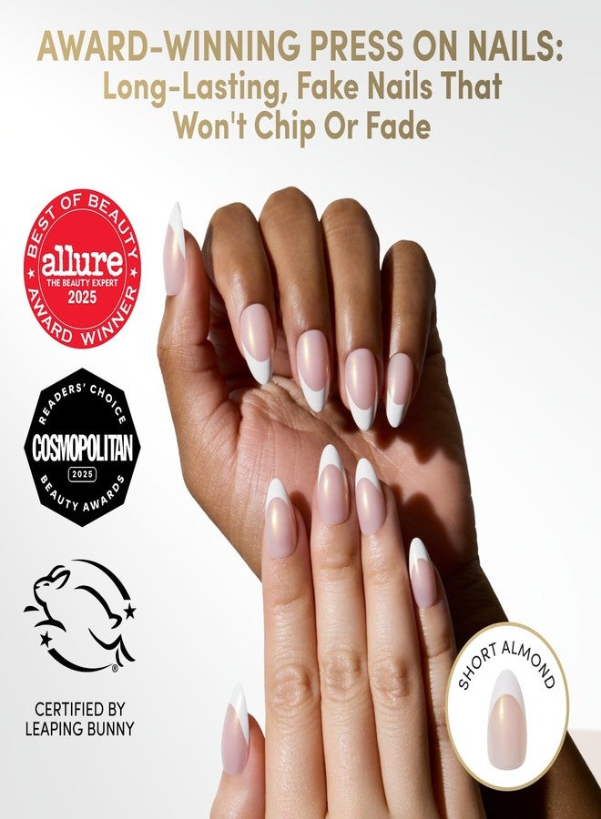 Glamnetic Press On Nails - Short Almond, Glazed Fake Nails 30 Pc Full Kit - Image 2