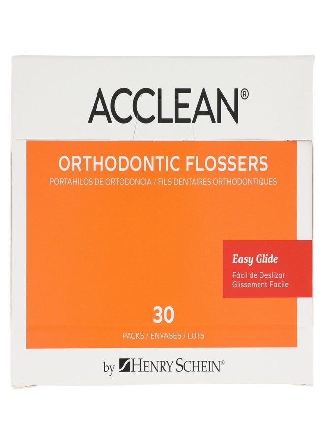 Henry Schein Acclean Orthopick Flosser Dispenser – 3 Flossers per Pack, 30 Packs per Box (90 Counts – Orthodontic Dental Flossers for Braces and Appliances - Image 2
