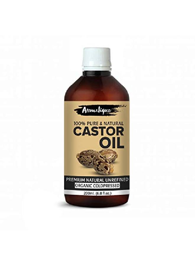 AROMATIQUE زيت الخروع المعصور على البارد للبشرة والشعر والرموش مرطب للبشرة (200 مل) - Image 1