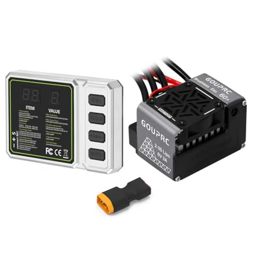 GOUP RC GOUPRC 60A Brushless RC ESC 23S Waterproof Electric Speed Controller with Programming Card for 110 Scale Accessories RC Truck OffRoad Car - Image 1