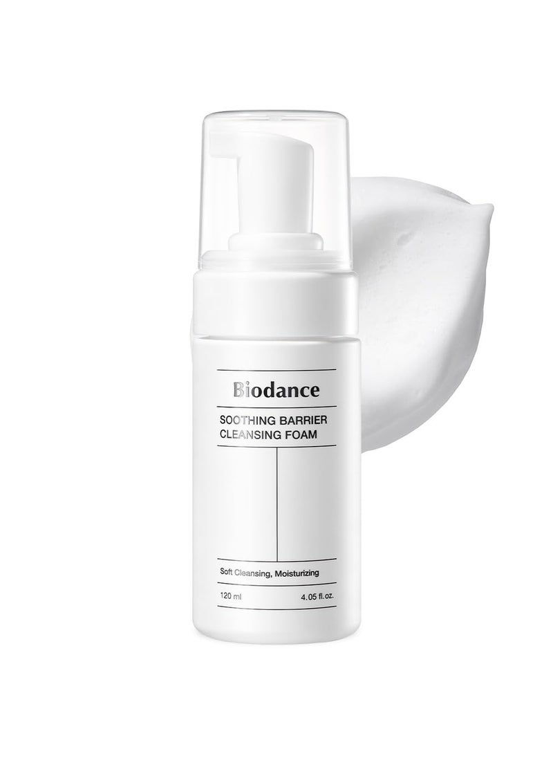 BIODANCE BIODANCE Soothing Barrier Cleansing Foam, Micro Bubble Foam, Gentle & Mild Face Cleanser | 4.06 fl.oz, 120ml 