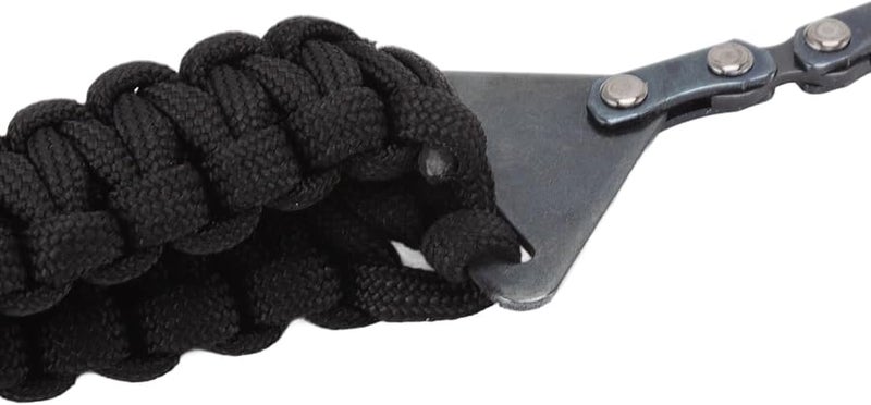 48 Inch Hand Chain Saw with Black Paracord Manganese Steel for Camping Survival Backpacking - Image 5