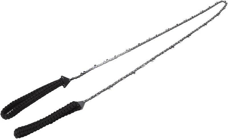 48 Inch Hand Chain Saw with Black Paracord Manganese Steel for Camping Survival Backpacking - Image 4