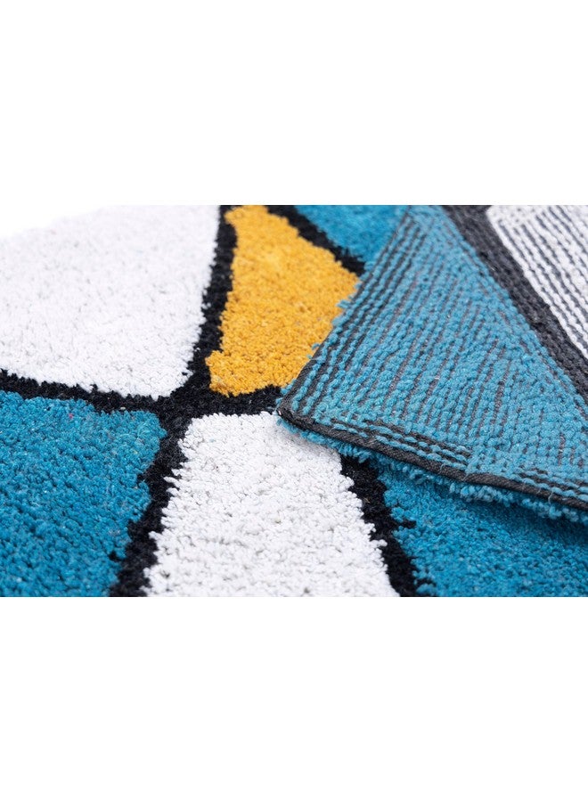 AAZEEM حصيرة باب ماصة AAZEEM للدخول الداخلي 16x24 بوصة حصيرة غير قابلة للانزلاق لمدخل الباب الأمامي، قطن ناعم، سجادة أرضية لشرفة المنزل والفندق، صفراء، مستطيلة - Image 5