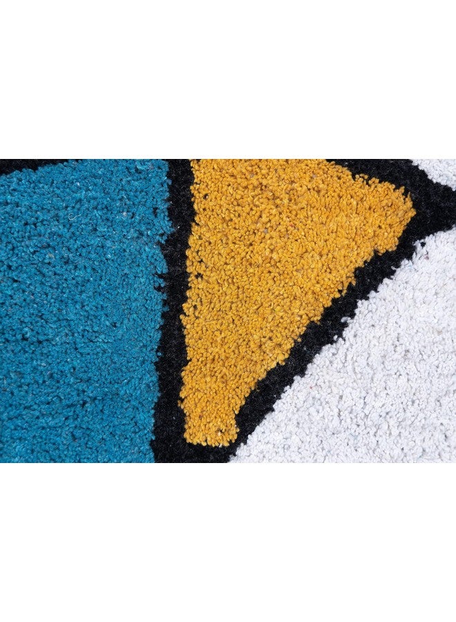 AAZEEM حصيرة باب ماصة AAZEEM للدخول الداخلي 16x24 بوصة حصيرة غير قابلة للانزلاق لمدخل الباب الأمامي، قطن ناعم، سجادة أرضية لشرفة المنزل والفندق، صفراء، مستطيلة - Image 4