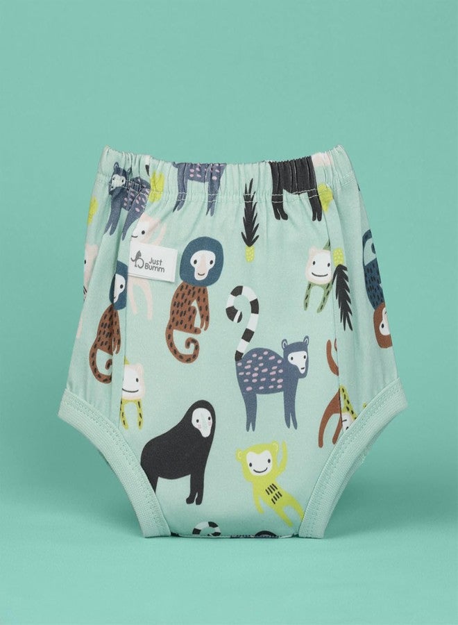 Just Bumm Potty Pants for Toddlers, Pull-up Padded Underwear with 4 layers of Organic Cotton Padding & Cotton Inner, Ideal for Potty Training 2-3 Year Babies (Jungle Jam) - Image 2